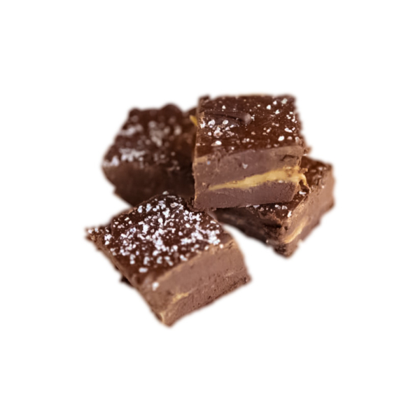 dark chocolate caramel sea salt fudge