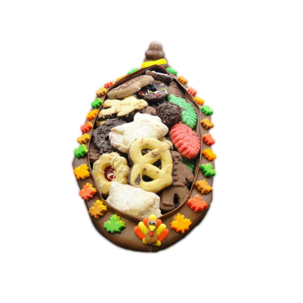 large cornucopia with cookies