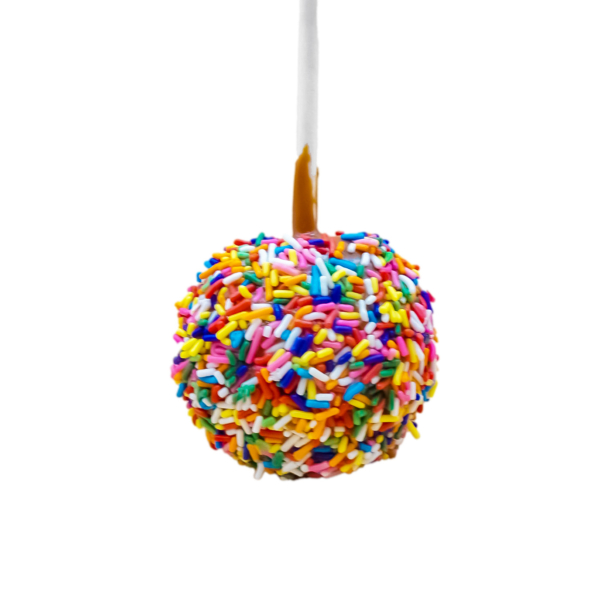 sprinkle caramel apple